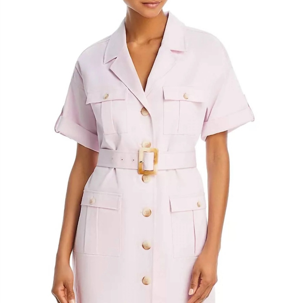 L'AGENCE Light Pink Belted Utility Jacket